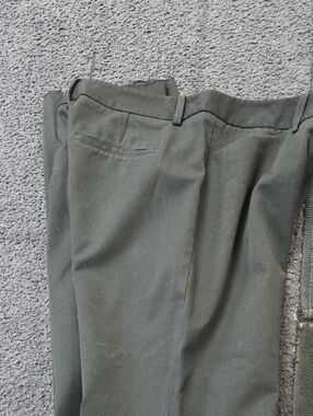 Ladies Vtg Express Black Editor Dress Pants Raw Hem Flat Front 8R 33x34 C